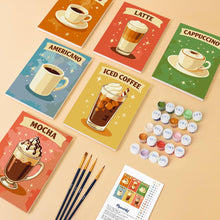 Charger l'image dans la galerie, Mini Peinture par numéros 15x20cm (6 pièces) - Café Classique