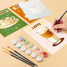 Charger l'image dans la galerie, Mini Peinture par numéros 15x20cm (6 pièces) - Café Classique