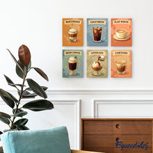 Charger l'image dans la galerie, Mini Peinture par numéros 15x20cm (6 pièces) - Spécialités de Café