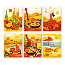 Charger l'image dans la galerie, Mini Peinture par numéros 15x20cm (6 pièces) - Espagne Vibrante Figured'Art