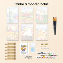 Charger l'image dans la galerie, Mini Peinture par numéros 15x20cm (6 pièces) - Bonjour USA