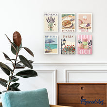 Charger l'image dans la galerie, Mini Peinture par numéros 15x20cm (6 pièces) - France Chic