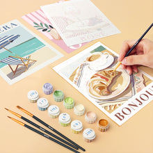 Charger l'image dans la galerie, Mini Peinture par numéros 15x20cm (6 pièces) - France Chic