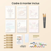 Charger l'image dans la galerie, Mini Peinture par numéros 15x20cm (6 pièces) - France Chic