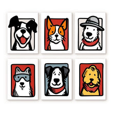 Charger l'image dans la galerie, Mini Peinture par numéros 15x20cm (6 pièces) - Copains au Bandana 1 Figured'Art