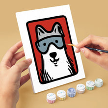 Charger l'image dans la galerie, Mini Peinture par numéros 15x20cm (6 pièces) - Copains au Bandana 1