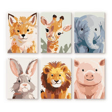 Charger l'image dans la galerie, Mini Peinture par numéros 15x20cm (6 pièces) - Portraits de la Faune Sauvage 2 Figured'Art