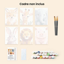 Charger l'image dans la galerie, Mini Peinture par numéros 15x20cm (6 pièces) - Portraits de la Faune Sauvage 2