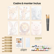 Charger l'image dans la galerie, Mini Peinture par numéros 15x20cm (6 pièces) - Portraits de la Faune Sauvage 2