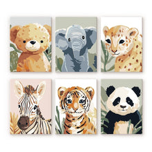 Charger l'image dans la galerie, Mini Peinture par numéros 15x20cm (6 pièces) - Portraits de la Faune Sauvage 3 Figured'Art