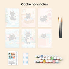 Charger l'image dans la galerie, Mini Peinture par numéros 15x20cm (6 pièces) - Chat Joueur