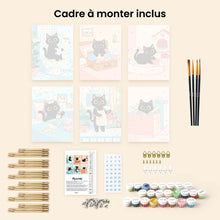 Charger l'image dans la galerie, Mini Peinture par numéros 15x20cm (6 pièces) - Chat Joueur