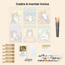 Charger l'image dans la galerie, Mini Peinture par numéros 15x20cm (6 pièces) - Moments Heureux avec les Chats