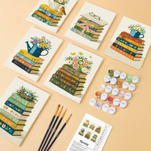Charger l'image dans la galerie, Mini Peinture par numéros 15x20cm (6 pièces) - Pétales et Pages