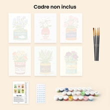 Charger l'image dans la galerie, Mini Peinture par numéros 15x20cm (6 pièces) - Fleurs en boîtes