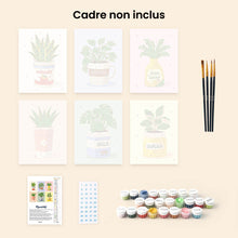 Charger l'image dans la galerie, Mini Peinture par numéros 15x20cm (6 pièces) - Plantes et Pots 1