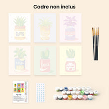 Charger l'image dans la galerie, Mini Peinture par numéros 15x20cm (6 pièces) - Plantes et Pots 2