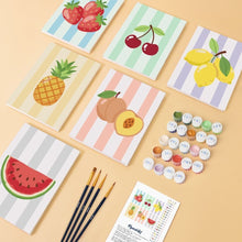 Charger l'image dans la galerie, Mini Peinture par numéros 15x20cm (6 pièces) - Set de Fruits