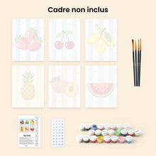 Charger l'image dans la galerie, Mini Peinture par numéros 15x20cm (6 pièces) - Set de Fruits