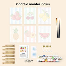 Charger l'image dans la galerie, Mini Peinture par numéros 15x20cm (6 pièces) - Set de Fruits