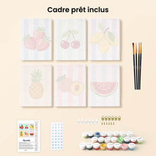 Charger l'image dans la galerie, Mini Peinture par numéros 15x20cm (6 pièces) - Set de Fruits