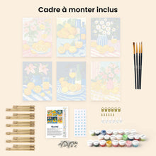 Charger l'image dans la galerie, Mini Peinture par numéros 15x20cm (6 pièces) - Bouquet de Citrons Dorés