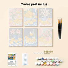 Charger l'image dans la galerie, Mini Peinture par numéros 15x20cm (6 pièces) - Bouquet de Citrons Dorés