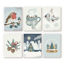 Charger l'image dans la galerie, Mini Peinture par numéros 15x20cm (6 pièces) - Hygge d’Hiver Figured'Art