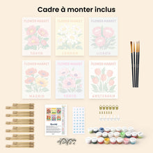 Charger l'image dans la galerie, Mini Peinture par numéros 15x20cm (6 pièces) - Marché aux Fleurs 3