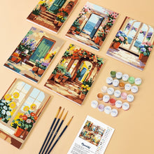 Charger l'image dans la galerie, Mini Peinture par numéros 15x20cm (6 pièces) - Portes Fleurissantes