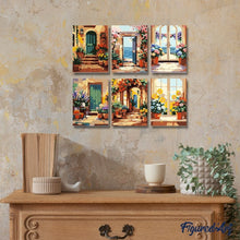 Charger l'image dans la galerie, Mini Peinture par numéros 15x20cm (6 pièces) - Portes Fleurissantes