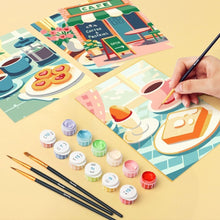 Charger l'image dans la galerie, Mini Peinture par numéros 15x20cm (6 pièces) - Délices de Café