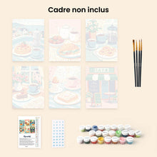 Charger l'image dans la galerie, Mini Peinture par numéros 15x20cm (6 pièces) - Délices de Café