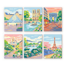 Charger l'image dans la galerie, Mini Peinture par numéros 15x20cm (6 pièces) - Rêves Parisiens Figured'Art