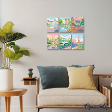 Charger l'image dans la galerie, Mini Peinture par numéros 15x20cm (6 pièces) - Rêves Parisiens
