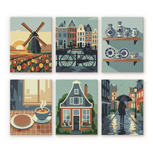Charger l'image dans la galerie, Mini Peinture par numéros 15x20cm (6 pièces) - Traditions Néerlandaises Figured'Art