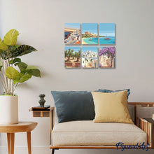 Charger l'image dans la galerie, Mini Peinture par numéros 15x20cm (6 pièces) - Rêves de Santorin
