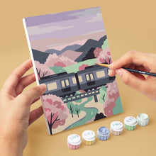 Charger l'image dans la galerie, Mini Peinture par numéros 15x20cm (6 pièces) - Printemps à Tokyo