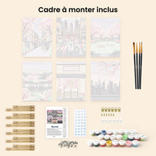 Charger l'image dans la galerie, Mini Peinture par numéros 15x20cm (6 pièces) - Printemps à Tokyo