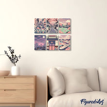 Charger l'image dans la galerie, Mini Peinture par numéros 15x20cm (6 pièces) - Tokyo en Fleurs