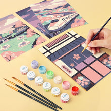 Charger l'image dans la galerie, Mini Peinture par numéros 15x20cm (6 pièces) - Tokyo en Fleurs