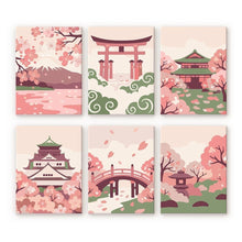 Charger l'image dans la galerie, Mini Peinture par numéros 15x20cm (6 pièces) - Esprit du Japon Figured'Art