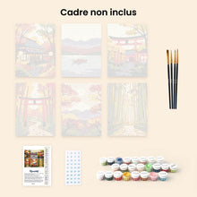 Charger l'image dans la galerie, Mini Peinture par numéros 15x20cm (6 pièces) - Japon Serein