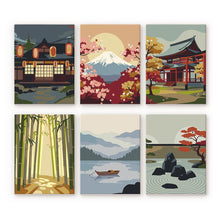 Charger l'image dans la galerie, Mini Peinture par numéros 15x20cm (6 pièces) - Paysages Zen Figured'Art