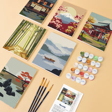 Charger l'image dans la galerie, Mini Peinture par numéros 15x20cm (6 pièces) - Paysages Zen