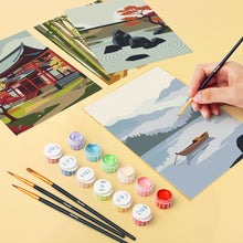 Charger l'image dans la galerie, Mini Peinture par numéros 15x20cm (6 pièces) - Paysages Zen