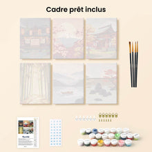 Charger l'image dans la galerie, Mini Peinture par numéros 15x20cm (6 pièces) - Paysages Zen