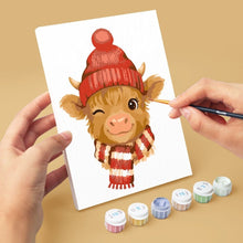 Charger l'image dans la galerie, Mini Peinture par numéros 15x20cm (6 pièces) - Petits Amis Meuh