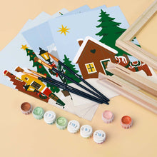 Charger l'image dans la galerie, Mini Peinture par numéros 15x20cm (6 pièces) - Noël en Europe