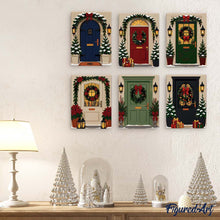 Charger l'image dans la galerie, Mini Peinture par numéros 15x20cm (6 pièces) - Portes d'Entrée de Noël